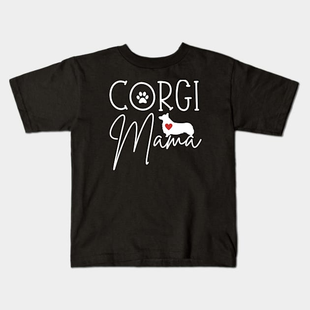 Corgi Mama Kids T-Shirt by BuddyandPrecious